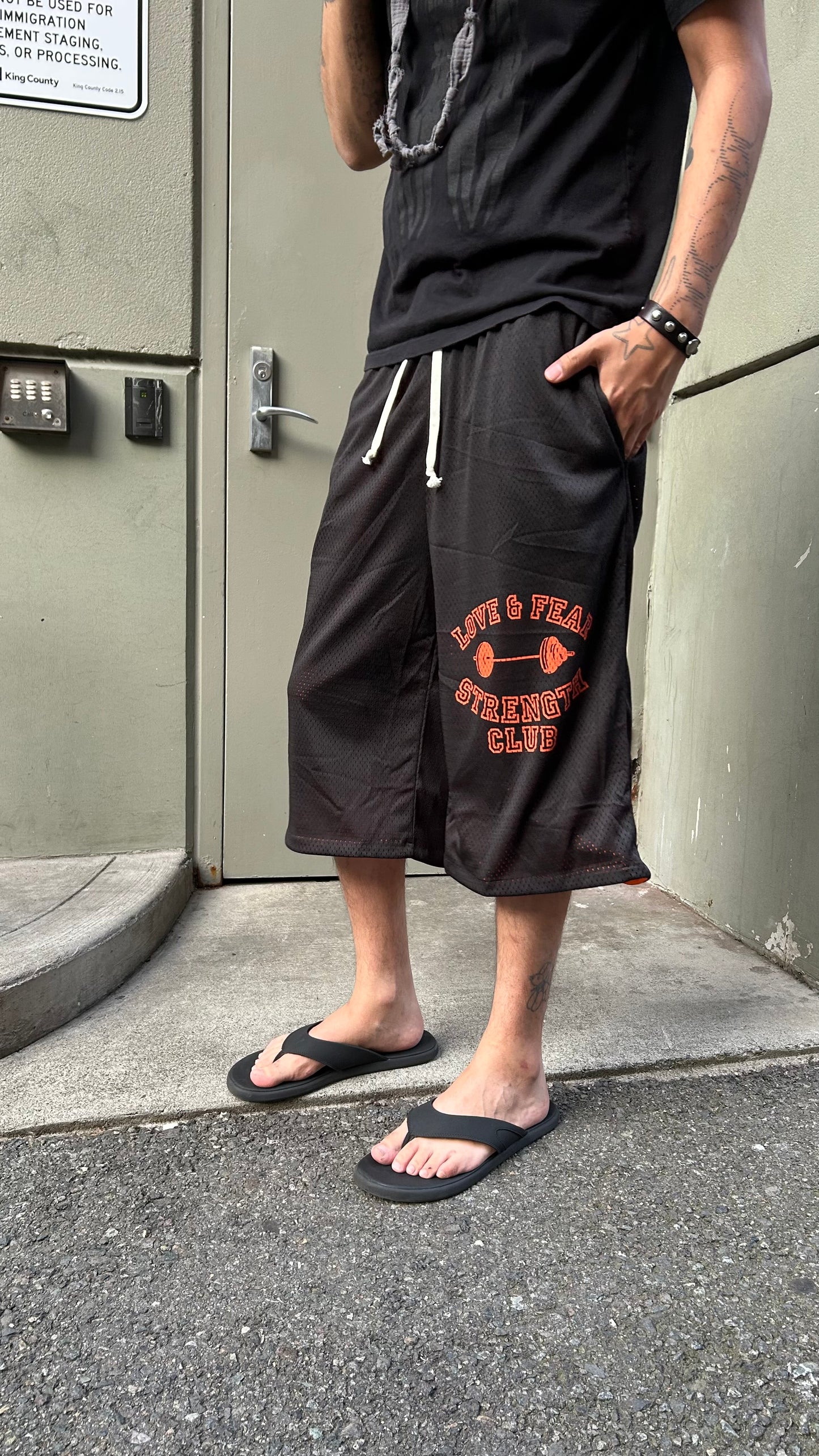 "Rotten Orange" Reversible Mesh Shorts