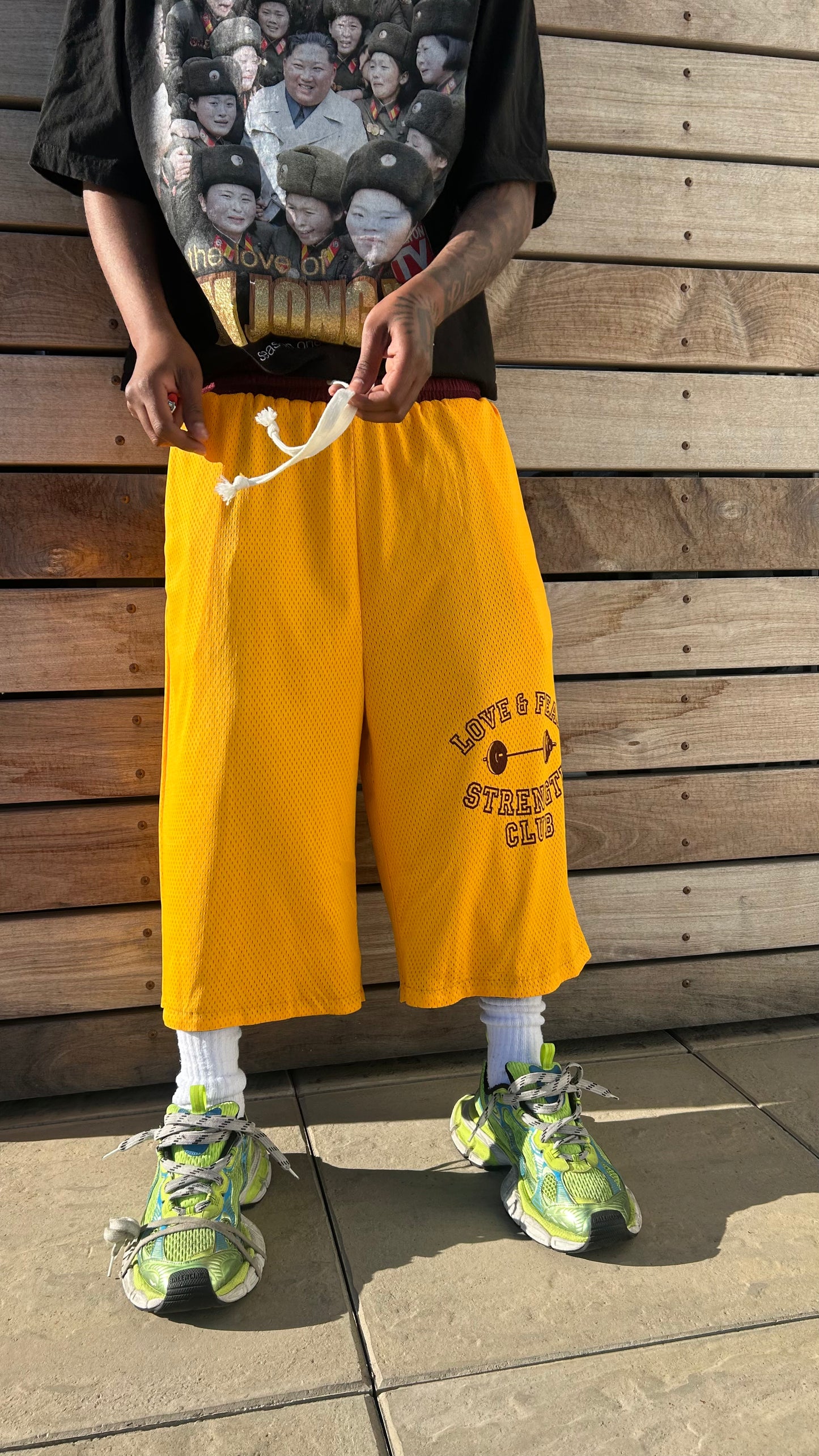 'Burgundy Gold" Reversible Mesh Shorts